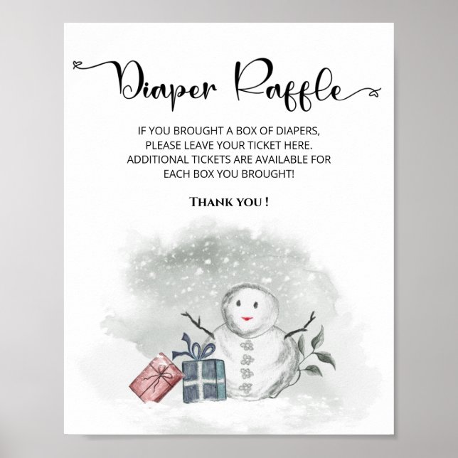 Baby it's cold outside winter diaper raffle poster (Front)