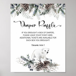 Baby it's cold outside winter diaper raffle  poster