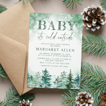 Baby its cold outside winter forest baby shower
