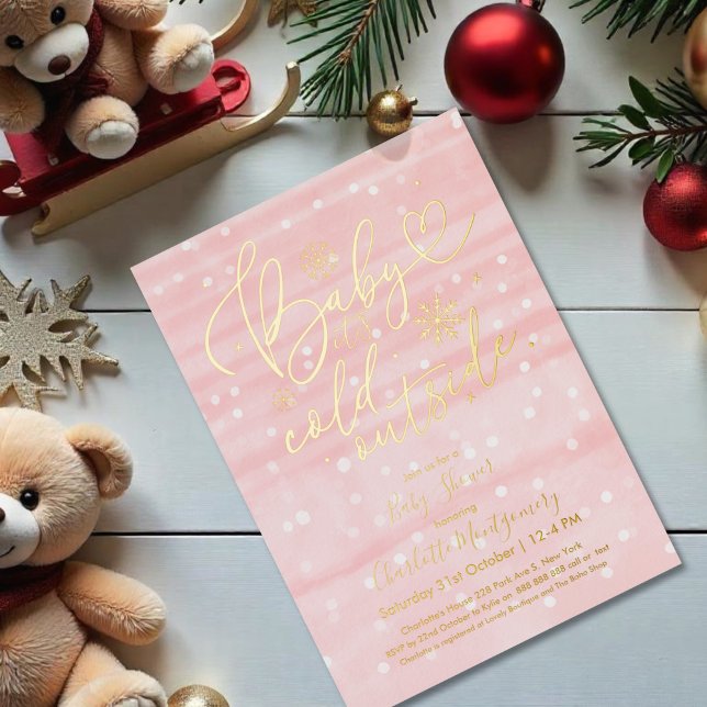 Baby It's Cold Outside Winter Girl Baby Shower (Creator Uploaded)
