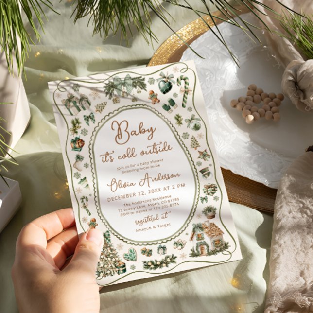 Baby it's Cold Outside Winter Neutral Baby Shower Invitation (Creator Uploaded)