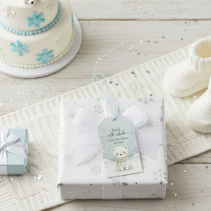 Baby It's Cold Outside Winter polar bear baby show Gift Tags