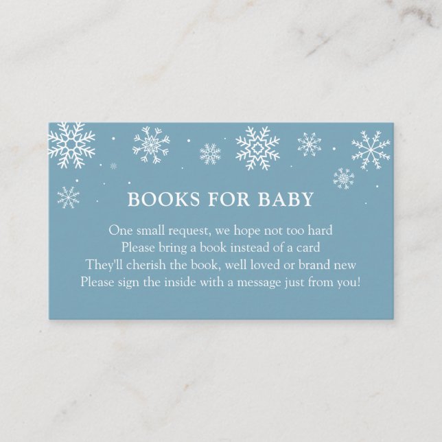 Baby It's Cold Outside Winter Shower Book for Baby Enclosure Card (Front)
