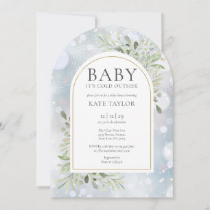 Baby Its Cold Outside Winter Snow Baby Shower Invitation
