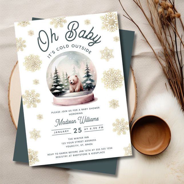 Baby It's Cold Outside Winter Snow Baby Shower Invitation (Baby It's Cold Outside Winter Snow Baby Shower Invitation)