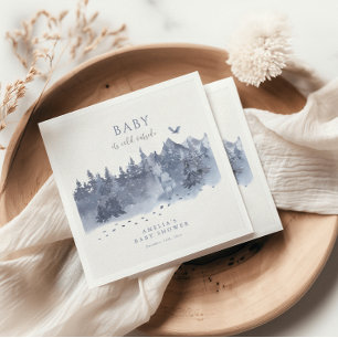 Baby It's Cold Outside Winter Snow Forest  Napkin