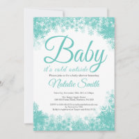 Baby Its Cold Outside Winter Snowflake Baby Shower
