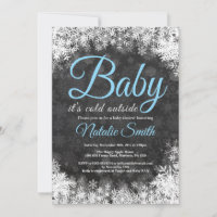 Baby Its Cold Outside Winter Snowflake Baby Shower