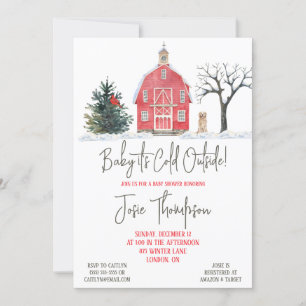 Baby It's Cold Outside, Winter Themed Baby Shower Invitation