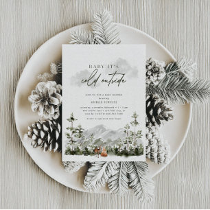 Baby It's Cold Outside   Winter Wonderful Shower Invitation