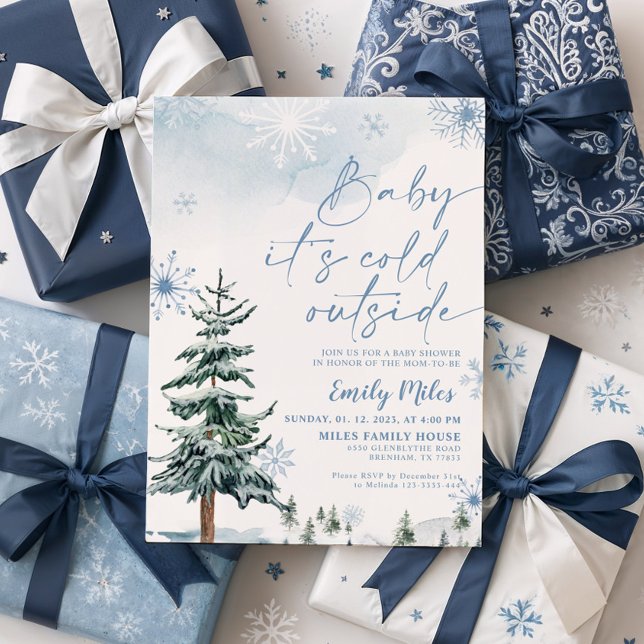 Baby it's Cold Outside, Winter Wonderland Shower Invitation (Creator Uploaded)