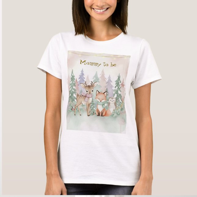 Baby It's Cold Outside Winter Woodland Baby Shower T-Shirt (Creator Uploaded)