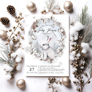 Baby it's cold outside Woodland Baby Shower  Invitation
