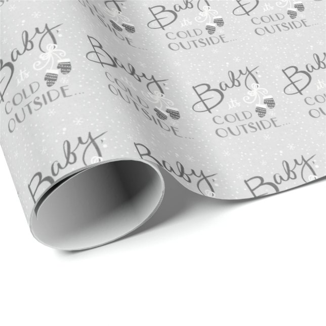 Baby its cold outside wrapping wrapping paper (Roll Corner)