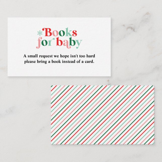 Baby it's Cold Retro Baby Shower Book Request Enclosure Card (Front/Back)
