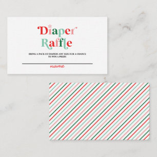 Baby it's Cold Retro Baby Shower Diaper Raffle Enclosure Card