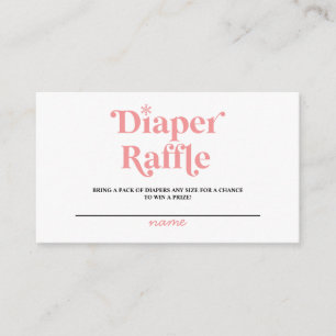 Baby it's Cold Retro Baby Shower Diaper Raffle Enclosure Card