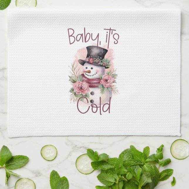 Baby its cold tea towel (Folded)