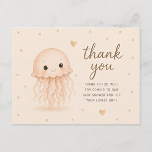 Baby Jellyfish Baby Shower Thank You Postcard