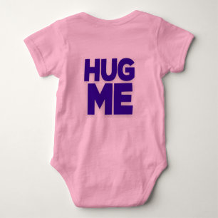 Baby Jersey Bodysuit hug me purple