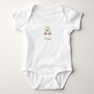 Baby Jersey Bodysuit - Rainbow and Hearts Bib