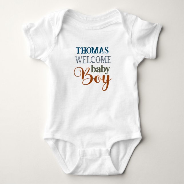 Baby Jersey Personalised Bodysuit (Front)