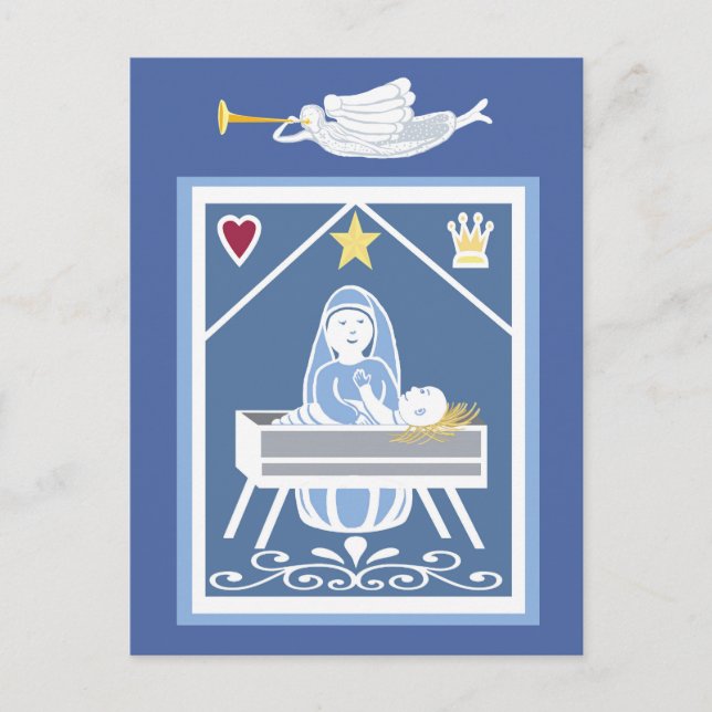 Baby Jesus and Mary nativity Postcard (Front)