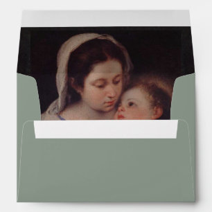 Baby Jesus and Mother Mary Address Christmas Envelope