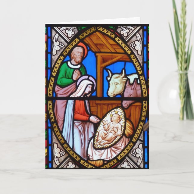 Baby Jesus and Virgin Mary Christmas Card (Front)