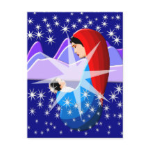 Baby Jesus and Virgin Mary in Starlight