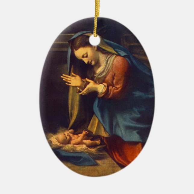 BABY JESUS CERAMIC TREE DECORATION (Front)