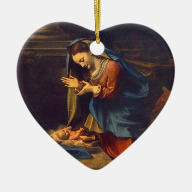 BABY JESUS CERAMIC TREE DECORATION (Front)