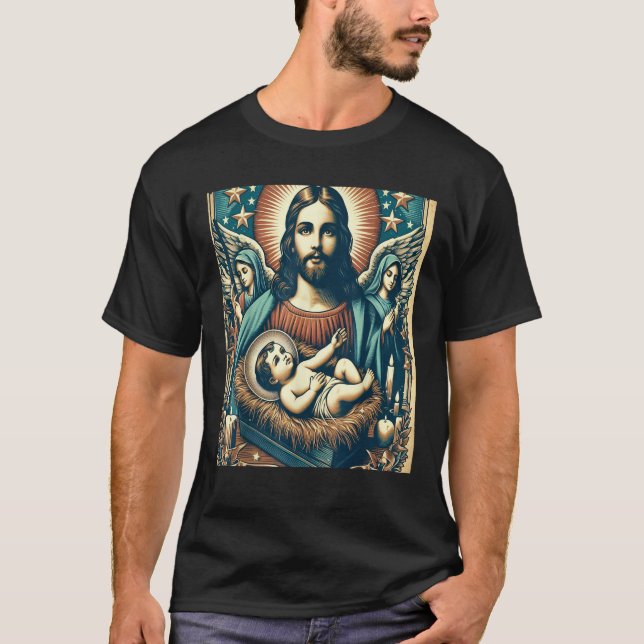 Baby Jesus Christmas Decoration T-Shirt (Front)