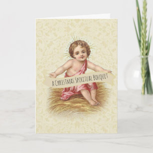 Baby Jesus Christmas Spiritual Bouquet Prayers Card