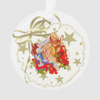 Baby Jesus Circle Tree Ornament