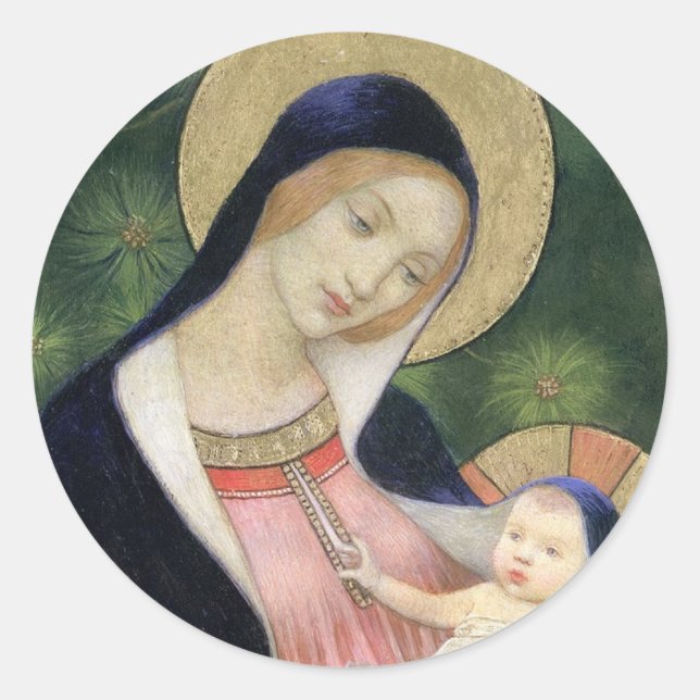 BABY JESUS CLASSIC ROUND STICKER (Front)