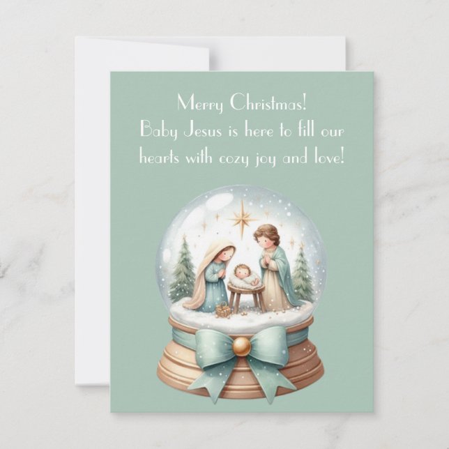 Baby Jesus & Cosy Joy Greeting Card (Front)
