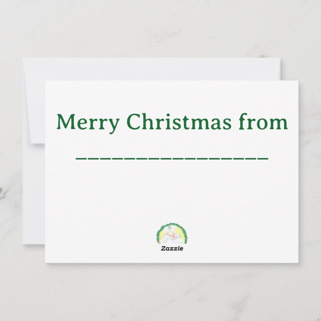 Baby Jesus Enwreathed Holiday Card (Back)