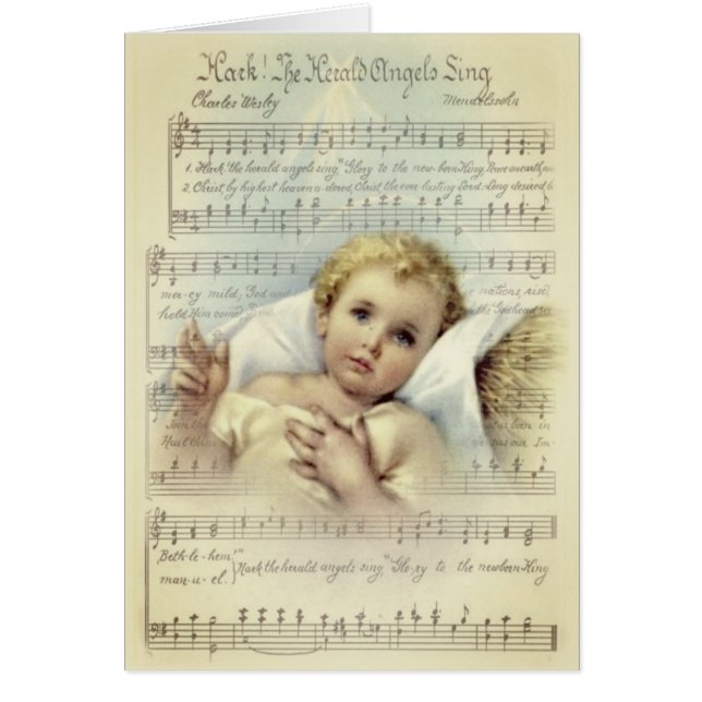 Baby Jesus in Manger Christmas Floral Sheet Music (Front)