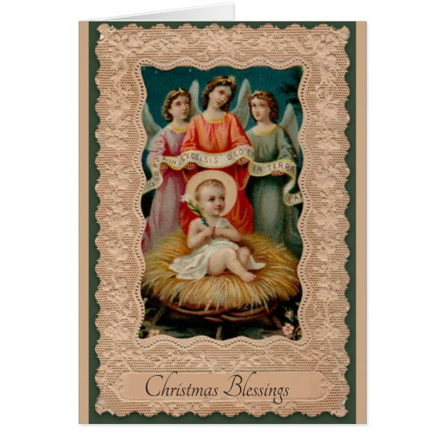 Baby Jesus in the Manger with Angels (Front)