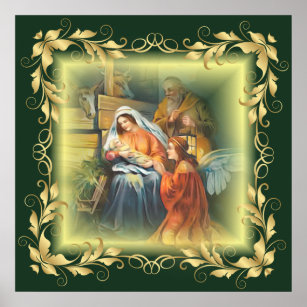  Baby Jesus, Mary & Joseph ~ The Holy Family ~ Poster