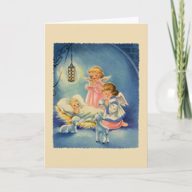 Baby Jesus Nativity Christmas Card (Front)