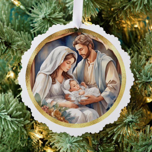 Baby Jesus | Nativity Holiday Card (Insitu (Tree))