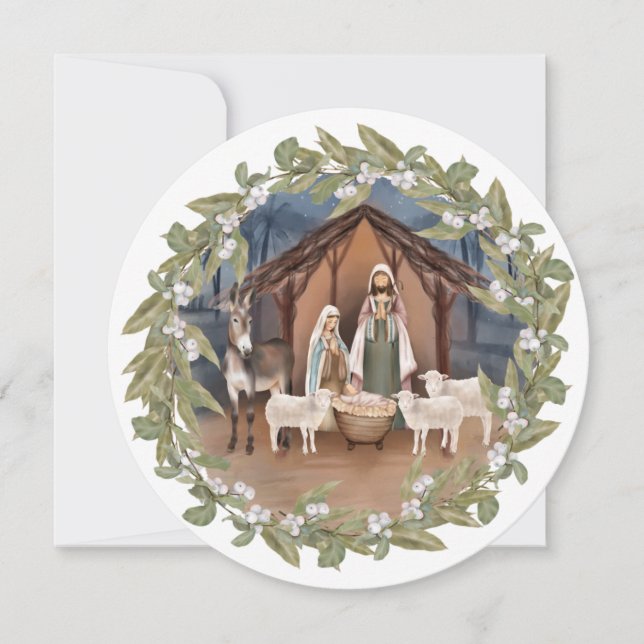 Baby Jesus | Nativity Holiday Card (Front)
