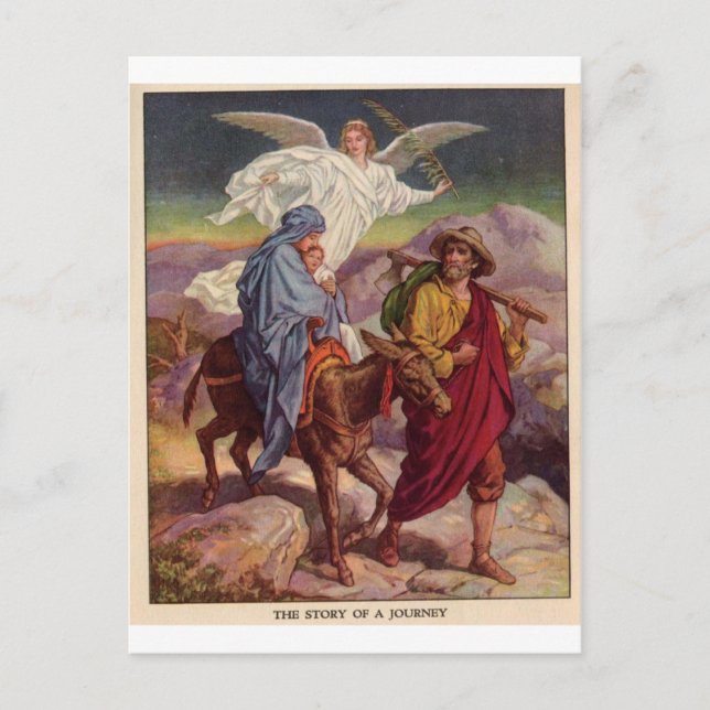 Baby Jesus on his way to Egypt Postcard (Front)