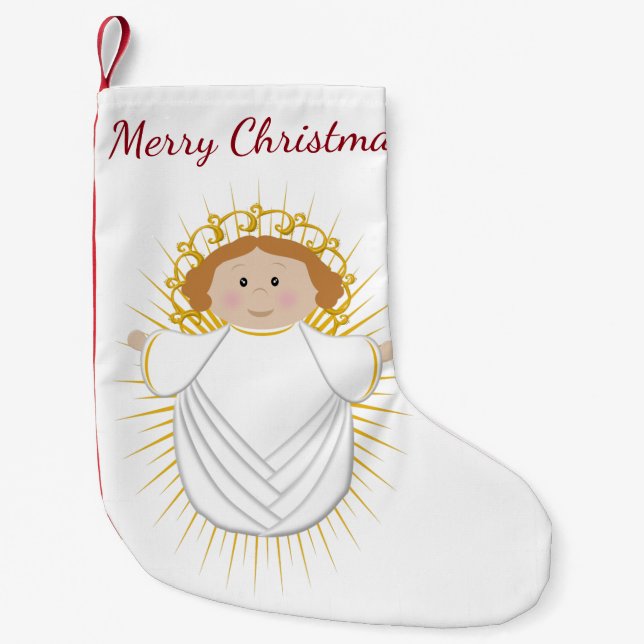 Baby Jesus Small Christmas Stocking (Front)