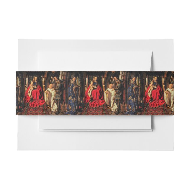 Baby Jesus Touching Dove Invitation Belly Band (Front Example)