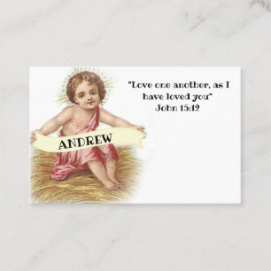 Baby Jesus with Scripture Quote Religious Cards