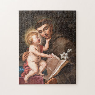 Baby Jesus With St. Anthony Of Padua Jigsaw Puzzle