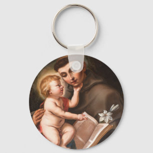 Baby Jesus With St. Anthony Of Padua Key Ring